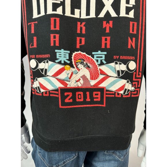 Layrite Deluxe Traditional Barber Battle Hoodie 2019 Tokyo Japan Black Cotton/Po - Picture 9 of 16